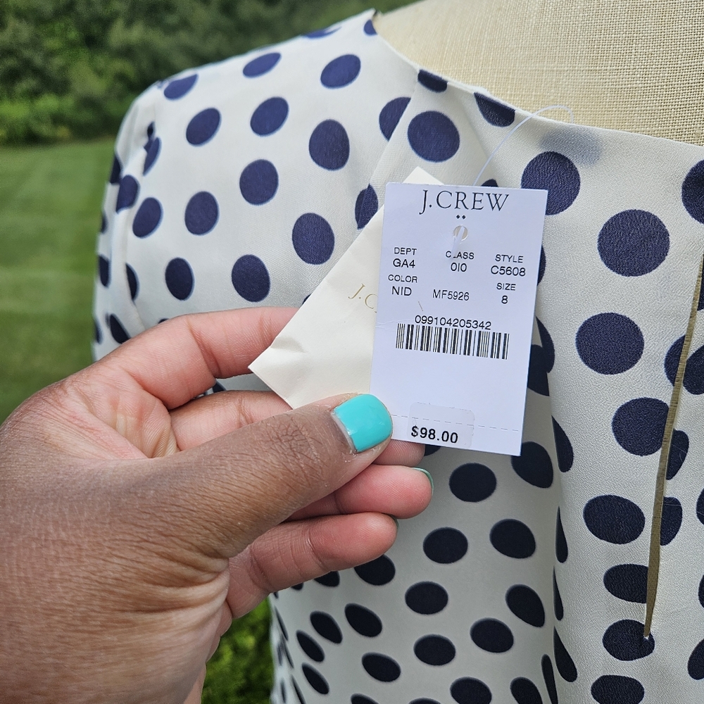 J. Crew Factory Polka Dot Gallery Dress - Picture 6 of 7